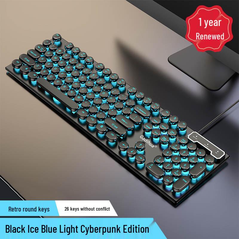 USB Wired Punk-Style Mechanical Gaming Keyboard