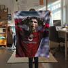1Pc England Football Print Flannel Blanket, High quality Comfortable for All Seasons, Home Decor, Warmth and Comfort, Perfect for Christmas GiftS