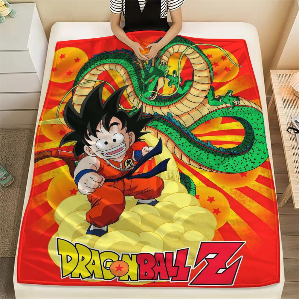 

Son Goku Anime Print Flannel Blanket, Versatile Use for Sofa Bed Chair, Picnic Travel, Warm Bedroom -HE30 75x90cm