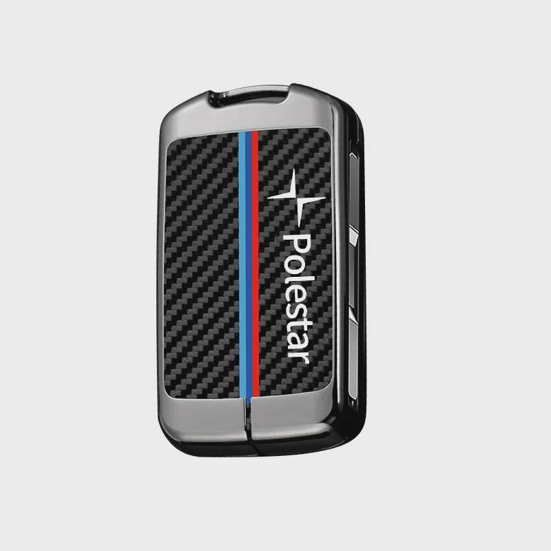 Carbon Fiber Metal Shell Key Cover for Polestar 1 & 2