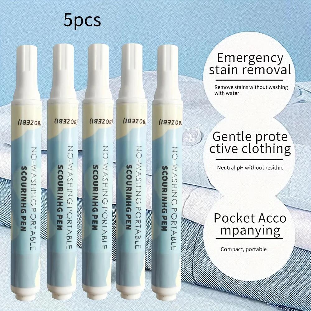 Portable Clothes Stain Remover Pen, No Need for Washing, Efficient Degreasing, Clothing Cleaner, Travel Set