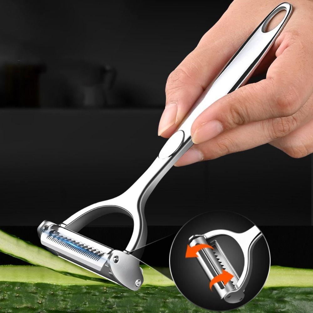 2 In 1 Vegetable and Fruit Peeler Stainless Steel Potato Peeling Artifact Kitchen Planer Tomatoes