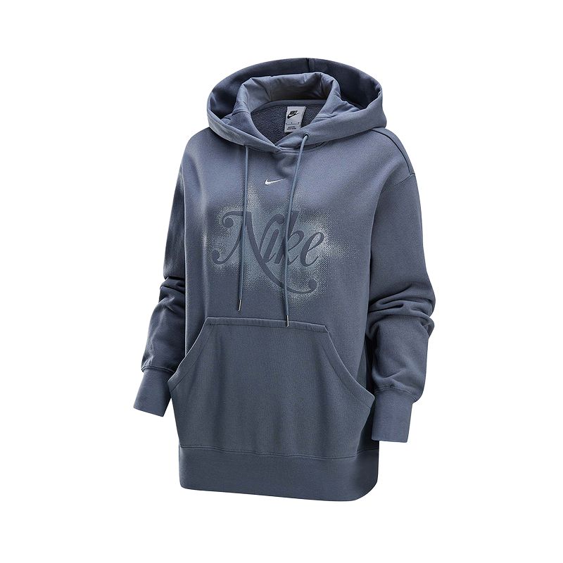 

Nike Hooded Sports Casual Loose Sweatshirt Women sweatshirt Gray Blue HQ4869084 M