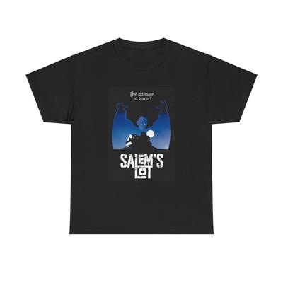 Men's and Women's T-shirts Salems Lot Movie Poster T Shirt Vintage Stephen King Horror Book Unisex
