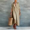 Summer New Style Women's Color-matched Cardigan Fashion-attentive Dress with Loose Fit
