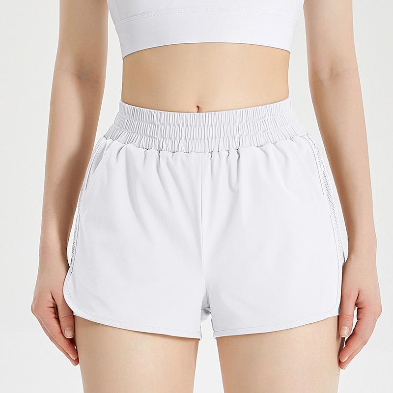 

Женские дышащие спортивные шорты LAHN с высокой посадкой - Защита от просвечивания, Свободный крой для бега и йоги XL