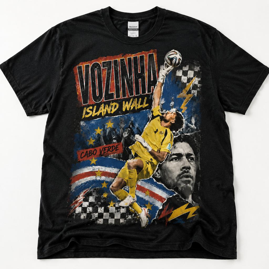 Cabo Verde Goalkeeper Shirt Cape Verde Soccer Island Walk Vintage Tee