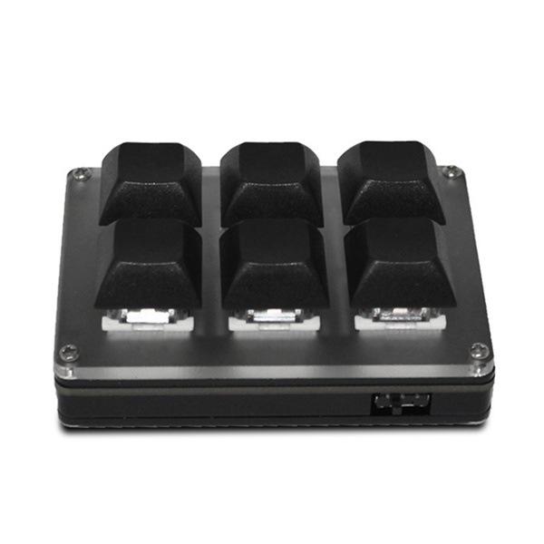 

Black 6-Key Wireless Custom Keyboard, ABS Material, Tri-Mode: 2.4G USB & Bluetooth Other