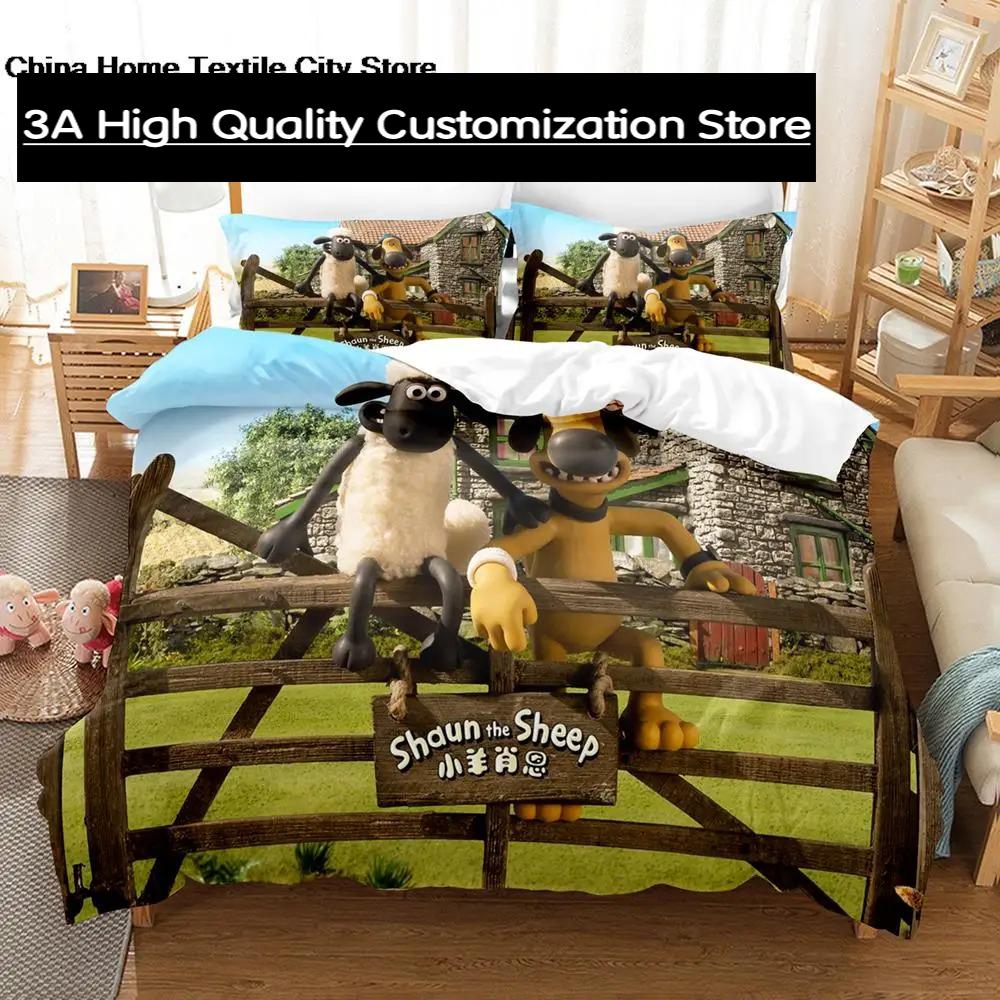 Jessica Chen Unisex Popular Anime And Funny Little Lamb Bedding Set Single Twin Full Queen King Size Bed Setshaun The In Sheepduvetcover Sets Boys