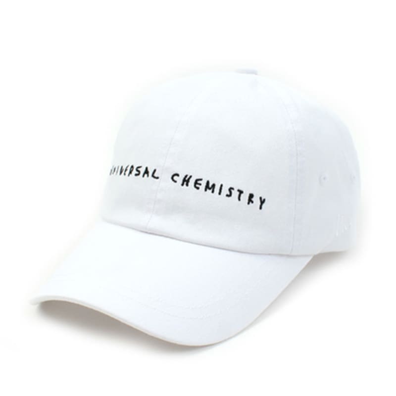 Universal Chemistry White Bio Washing Logo Ballcap Washing Ball Cap