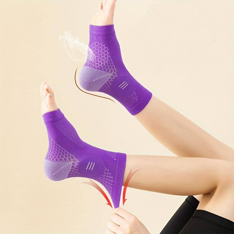 1Pc Knitted Breathable Ankle Support Brace Best Compression For Foot Heel Pain Relief Comfortable Fit