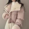 Double-sided Lamb Wool Cotton Clothes Women's Short Lapel Jacket Imitation Loose Long-sleeved Bread Clothes with Cotton-padded Clothes for Winter