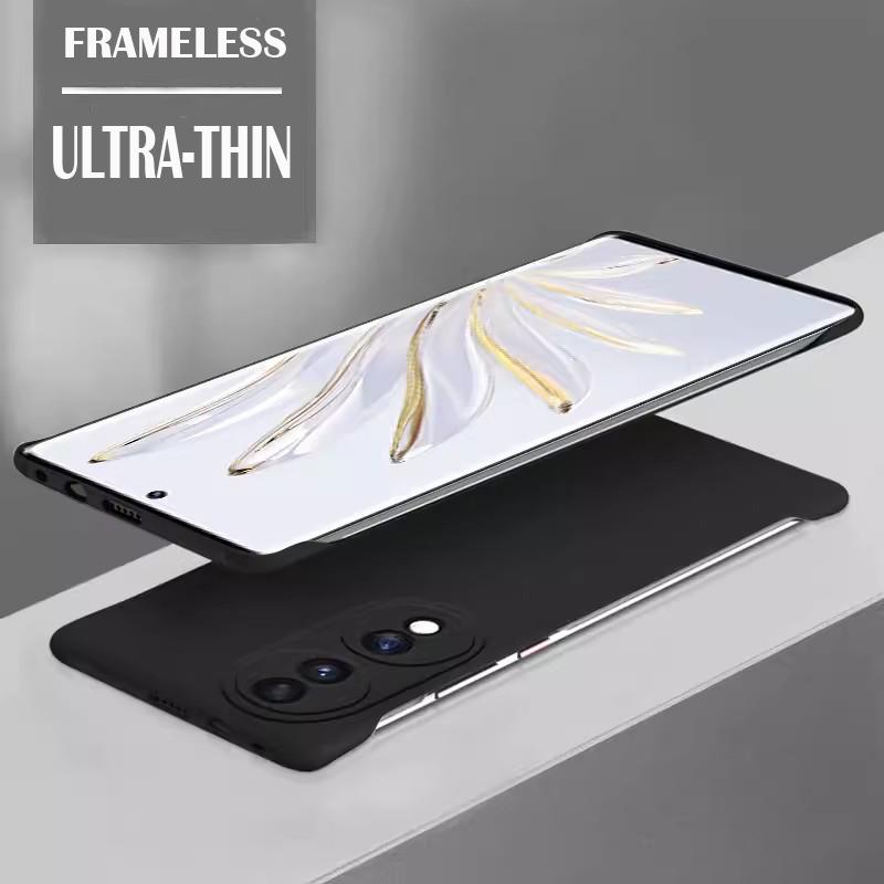 

Твердый чехол-накладка из ПК цвета конфет без рамки для Huawei Honor 70 Honor70 Pro, ударопрочный, ультратонкий чехол Honor 70 чёрный