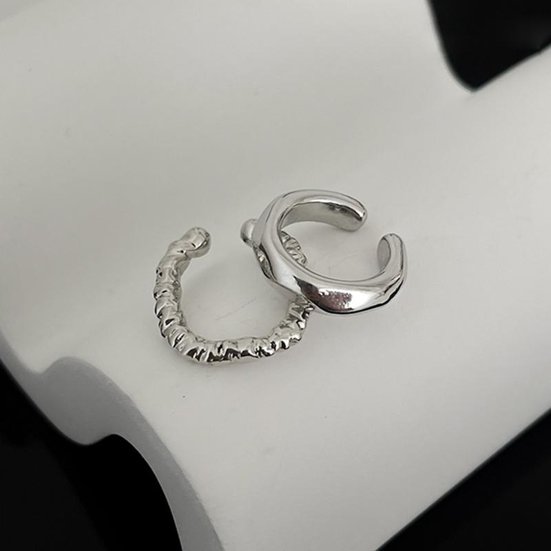 Orecchini Punk Geometrici Irregolari Ear Cuff per Donna Clip Metallica per Orecchio Senza Foratura Orecchino Finto Cartilagine Gioielli Moda Festa
