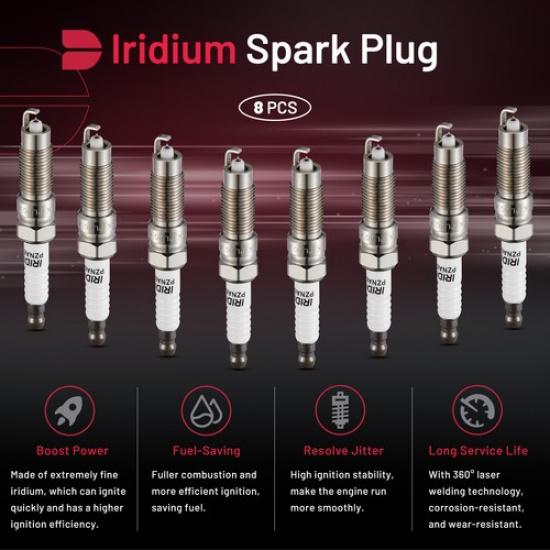 8PCS Ceramic Iridium Spark Plugs Fit For 2008-2010 Ford F-150 5.4L V8 SP509