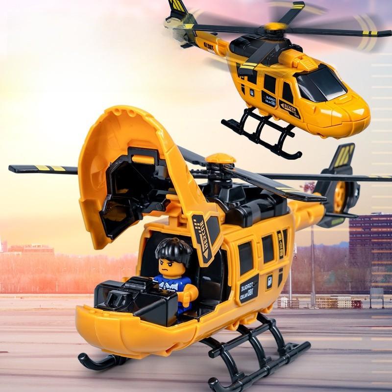 Rescue Helicopter Toy With Inertial Blades For Kids Pretend Play And Gift Use