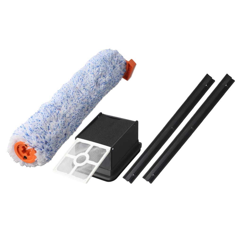For ILIFE For W90 Cordless Mop Kit: Filter Cloth + Rubber Scrapers + Side Brush