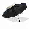 1pc Penguin Moonlight Automatic Folding Umbrella Automatic Open/Close, 8-Rib Durable Frame, Compact Travel Umbrella Suitable004