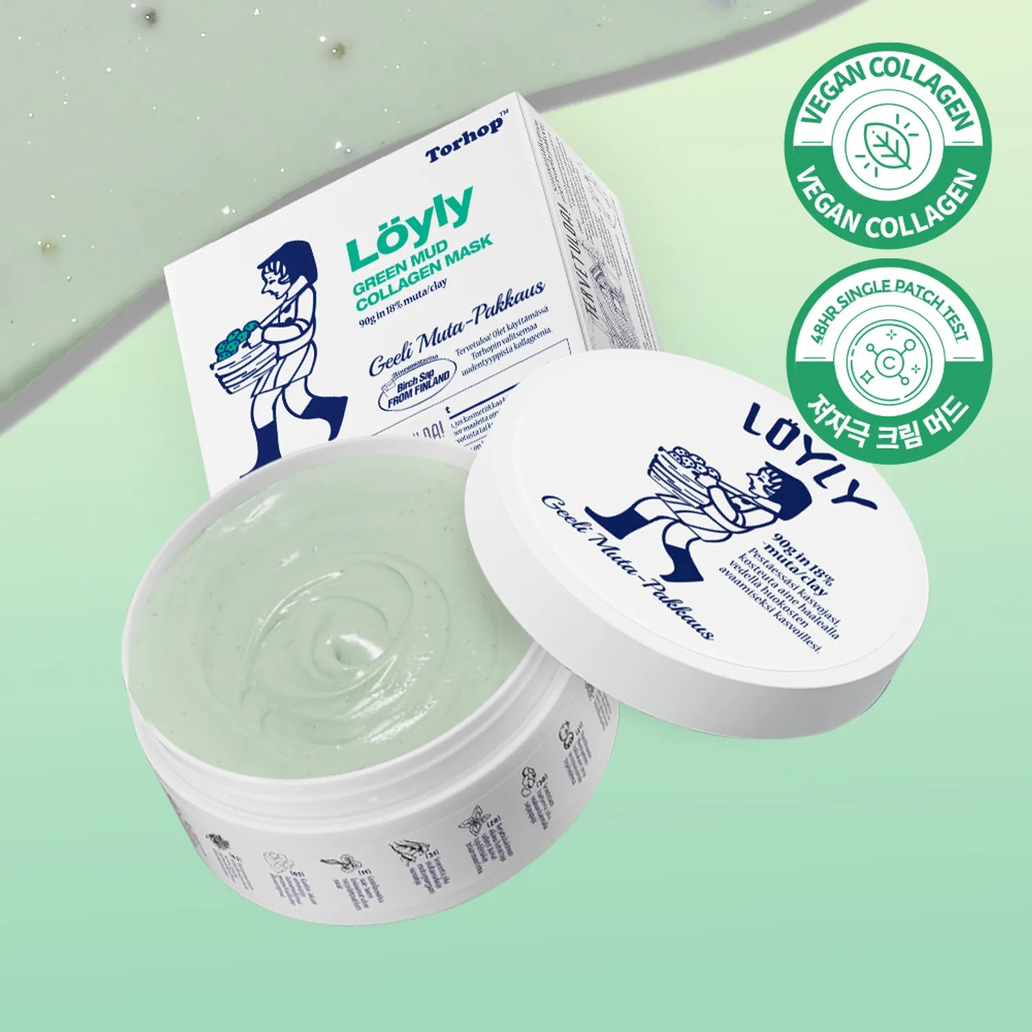 Torhop Loyly Green Mud Collagen Mask 90g 90g