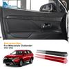 Real Soft Carbon Fiber Sticker For Mitsubishi Outlander 2013 2014 2015 2016 2017 2018 2019 2020 2021 LHD RHD Front Door Trim