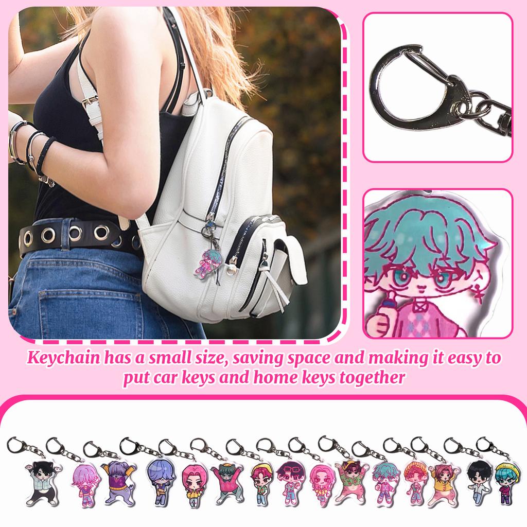 Akrylová klíčenka přívěsek – Roztomilý dekorativní dárek na studentské batohy