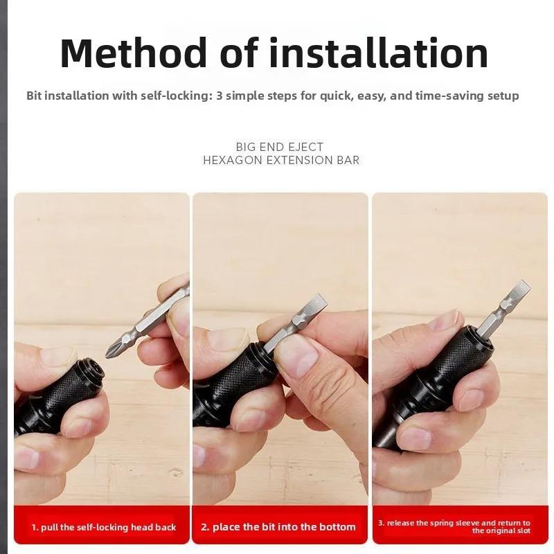 Electric Power Tool Adapter 1/2 Inch 1/4 Hex Impact Wrench To Drill Converter Socket Extension Bit Holder Accessory 1/2PCS