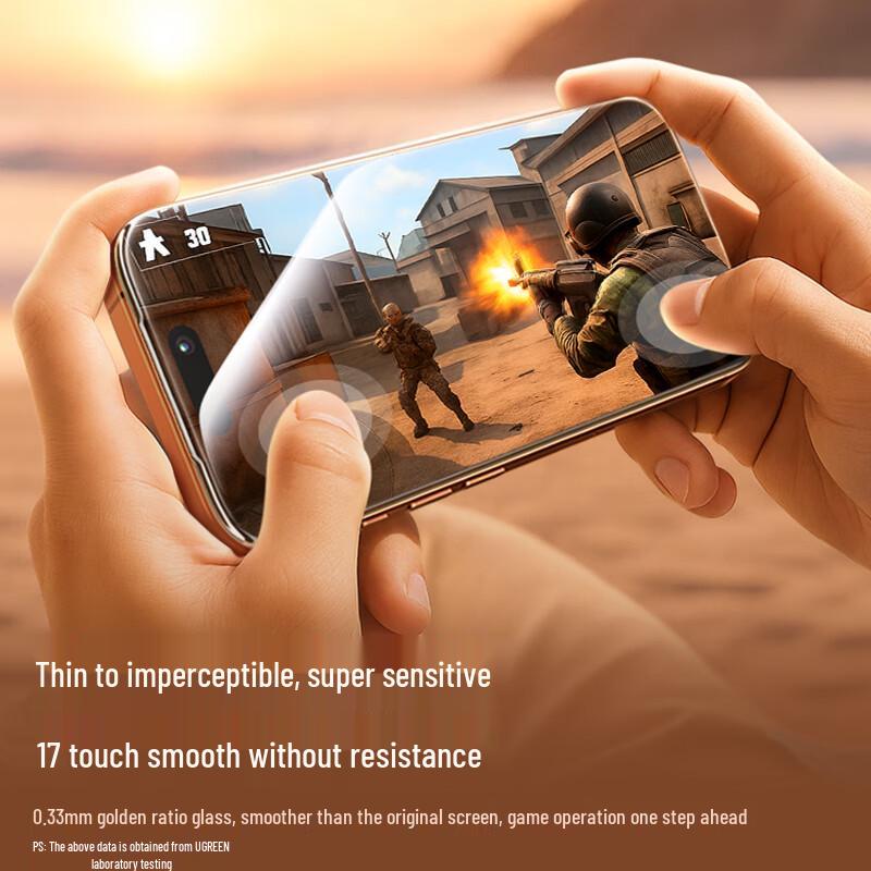 UGREEN 25° Privacy Corning Tempered Glass Screen Protector for iPhone 17 Pro