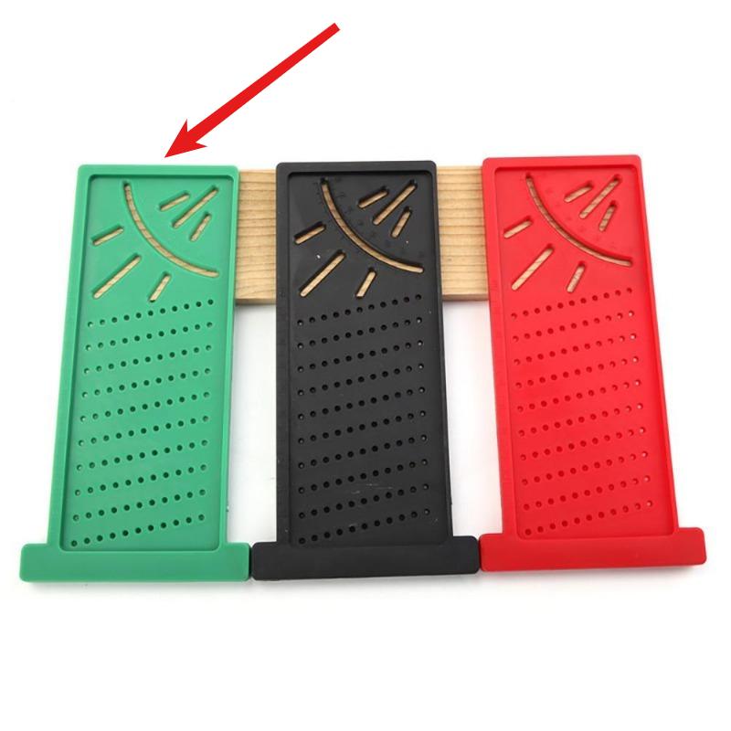 

1pc Plastic Precision Woodworking Scribe Mark Line Gauge T-Type Cross-Out Ruler Carpenter Measurement Measuring Tool Angle Ruler зелёный
