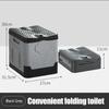 Folding Toilet Portable Outdoor Folding Toilet Strong Bearing Capacity Reusable Trash Can for Camping Hiking Trips