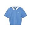 MLB SS23 Logo Label Short Sleeve Nautical Summer Breathable High-Quality Polo Shirt Women Tops 3FPQB0333-07SBS