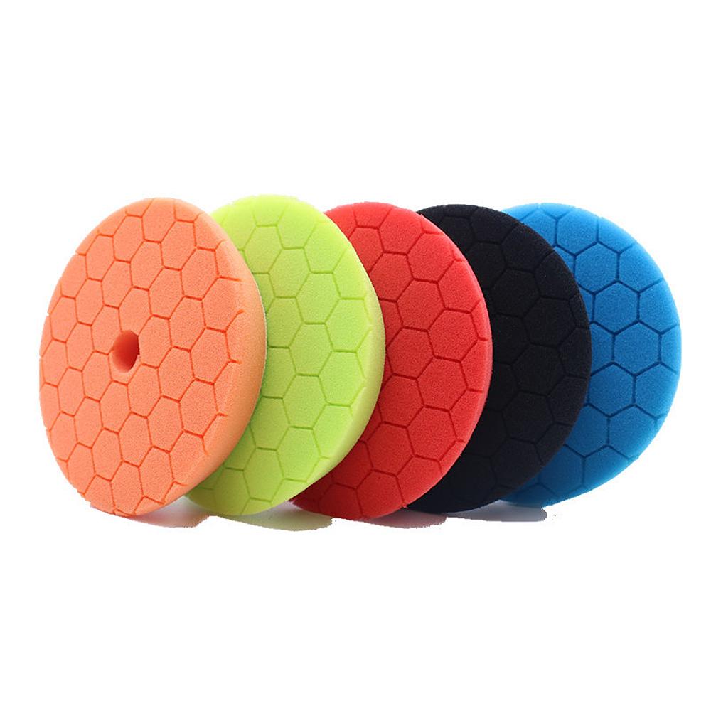 5" 5pcs Mix Color Car Spong Buffing Polishing Pads & Buffing Pads For DA/RO/GA Car Buffer Polisher