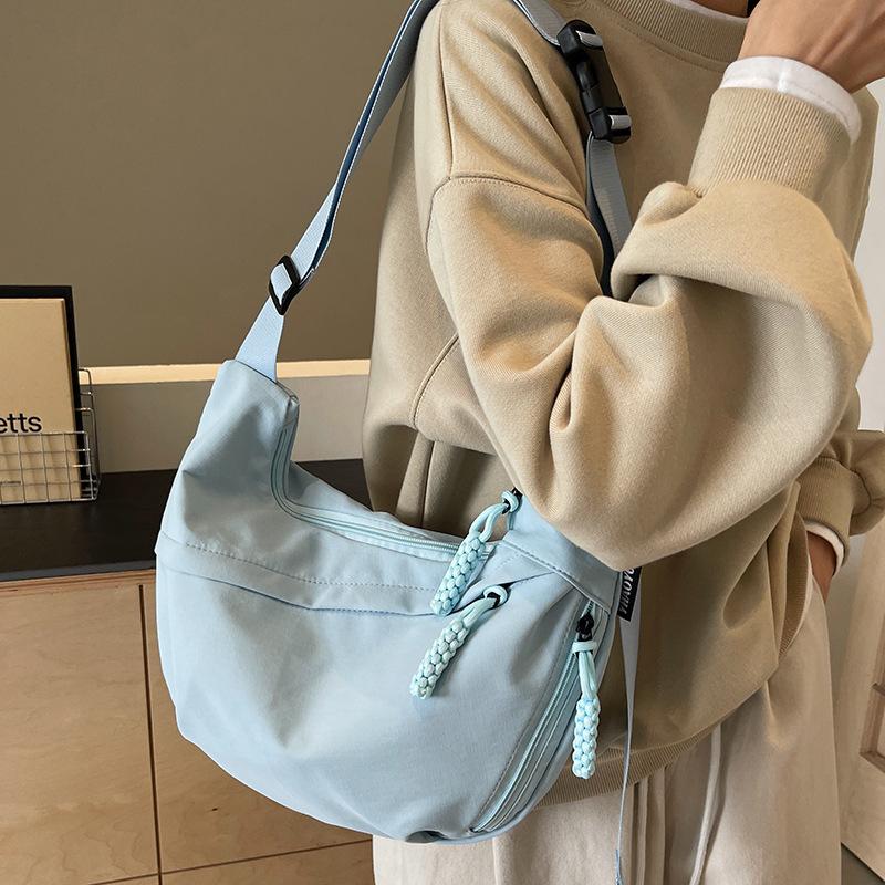 Bag Crossbody Bag Women's Canvas Bag Commuter Women's Korean Lazy Style Dumpling Bag