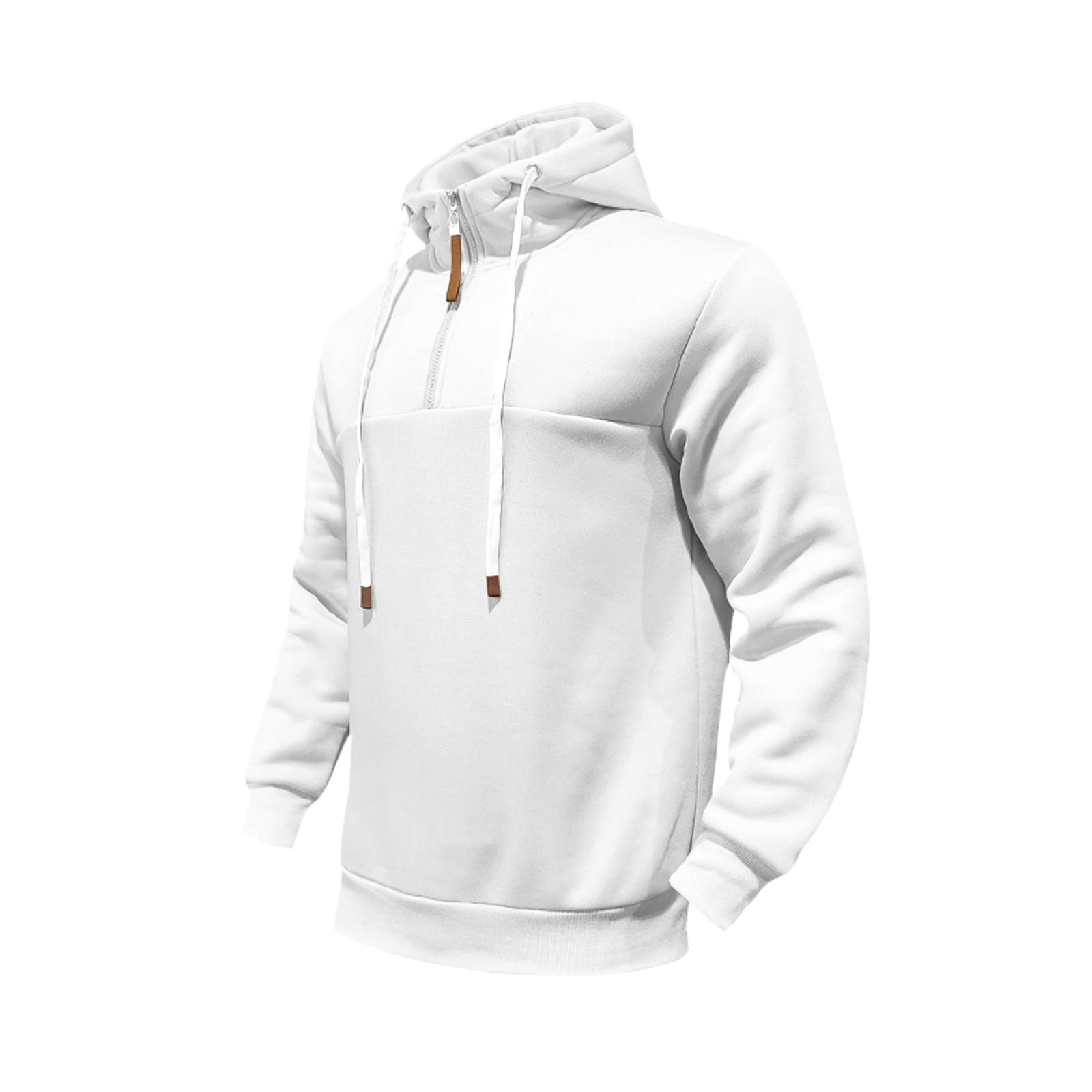 

Мужские повседневные модные пуловеры с длинным рукавом свободного кроя, худи для тренировок и спорта XL белый