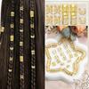 40/50 Pieces Clips Pendants Dreadlocks Beads Metal Hair Dcorations Hair Braid Rings  for Women Men