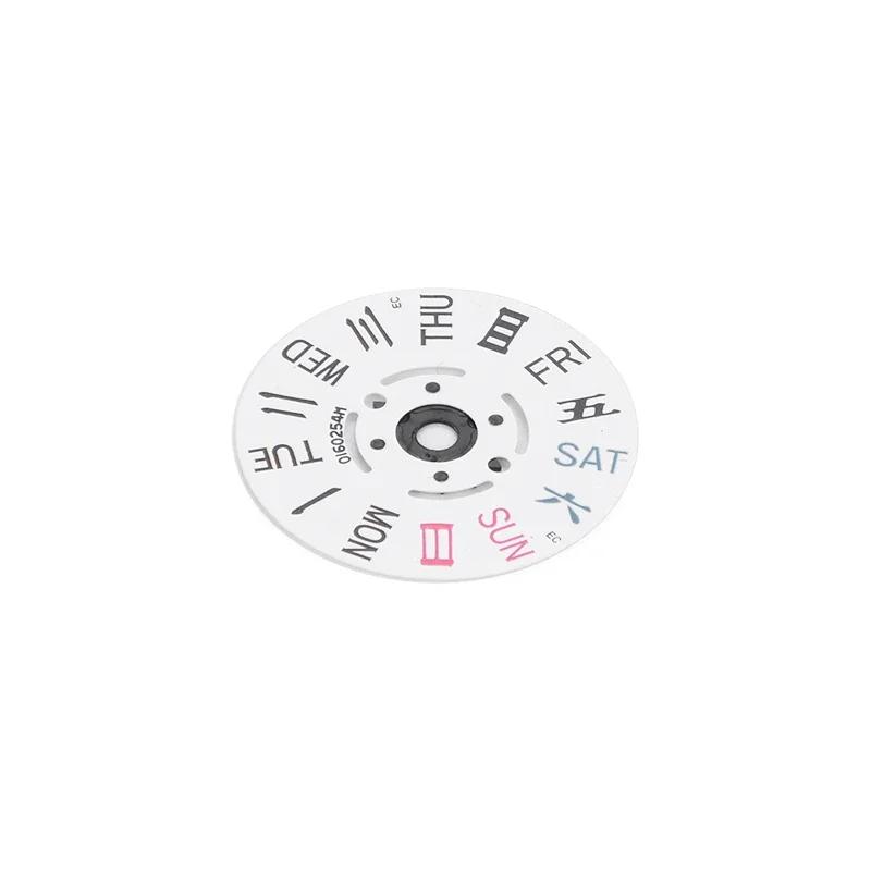 White Black NH36A English Date Wheel Dial Fits for NH36A Automatic Movement Crown at 3.0 or 3.8 Oclock Watch Date Week Wheel