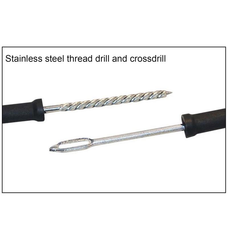 Car Tire Repair Plugs Tire Patch Kit To Fix Punctures And Plug Flats Professional Tool Kit For Flat Tire Puncture Repair Car