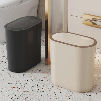 Stylish Large Capacity Trash Bin with Lid for Narrow Spaces