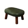 PU Leather Solid Wood Small Foot Stool Soft Shoe Changing Chair Small Footstool Ottoman  Children