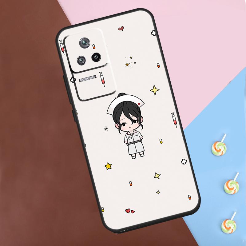 Cartoon Arzt Krankenschwester Hülle Für Xiaomi POCO M6 Pro X3 X5 X6 Pro F3 F5 M5s Mi 14 Pro 13 13T 11T 12T 12 Lite Abdeckung
