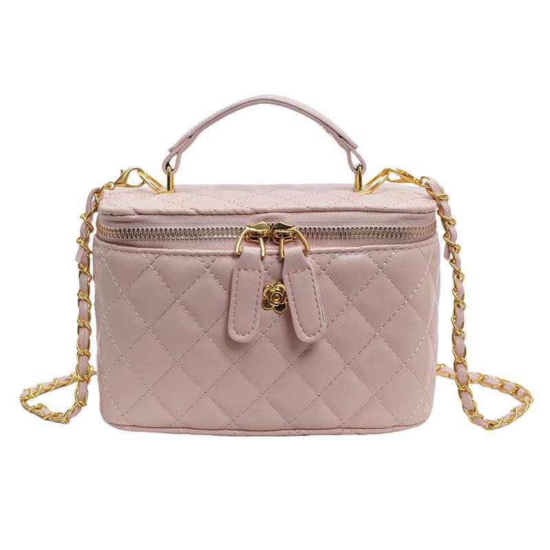 

Сумка через плечо Inspired Textured Bag - High-End Fashion 2024 Crossbody с цепочкой с бриллиантами розовый