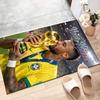Brazilian Football Player Design Area Rug Personalized Name- Non-Slip, Soft & Cozy Floor Mat for Living Room, Office - Indoor/Outdoor Carpet
