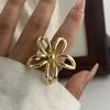 Xiaomi 925 Sterling Silver Rings for Women Couple Minimalist Handmade Simple Gold FLower Ring Fine Jewelry Gift Prevent Allergy