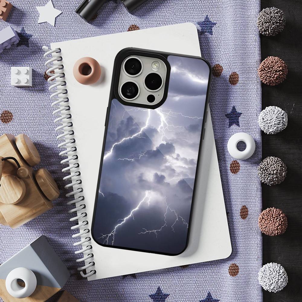 

Nature Thunderbolt Lightning Case For iPhone 13,15,17,14,Pro,Max,For Magsafe,Plus,12,11,16,Mini,Magnetic Wireless Charging iPhone15PROMAX