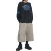 Painted Double Knee Shorts   Washed Beige