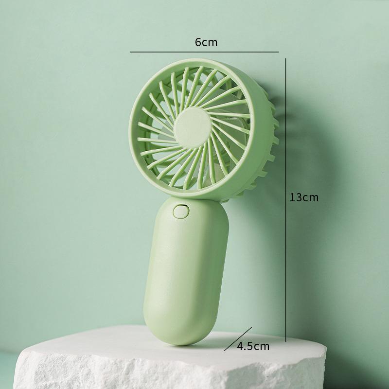 Colorful Portable Handheld Mini Fan Aaa Battery Power Supply Mute Air Cooling Cooler For Summer  Trip Travel Home Office