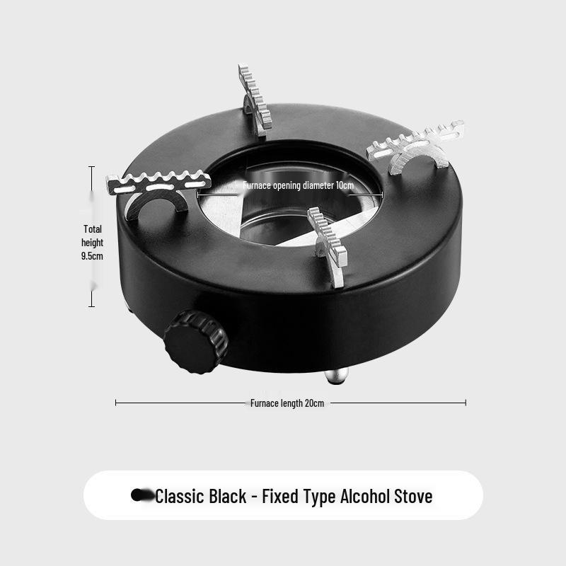 Portable Windproof Stainless Steel Alcohol Stove - Thickened Push-Pull Design for Commercial Use