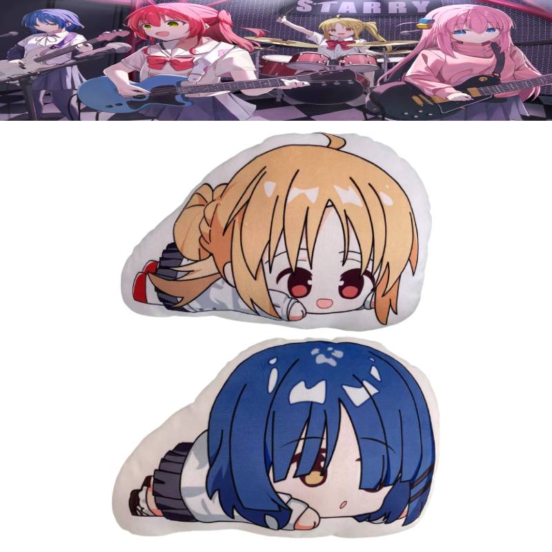 The Bocchi Rock Plush Anime Pillow Pendant Stuffed Doll Print Cushion Chain Key