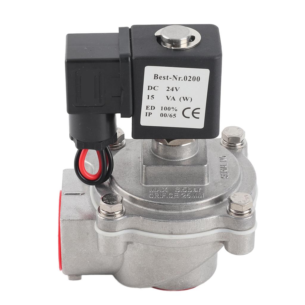 G1" 2 Way Right Angle Solenoid Pulse Valve Electric Magnetic Pulse Valve DMFZ25 DC 24V