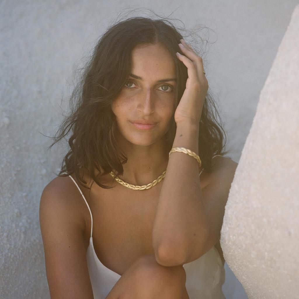 2025 Summer New European and American Independent Station Neck Chain 18k Gold Stainless Steel Braided Snake Bone Chain Necklace