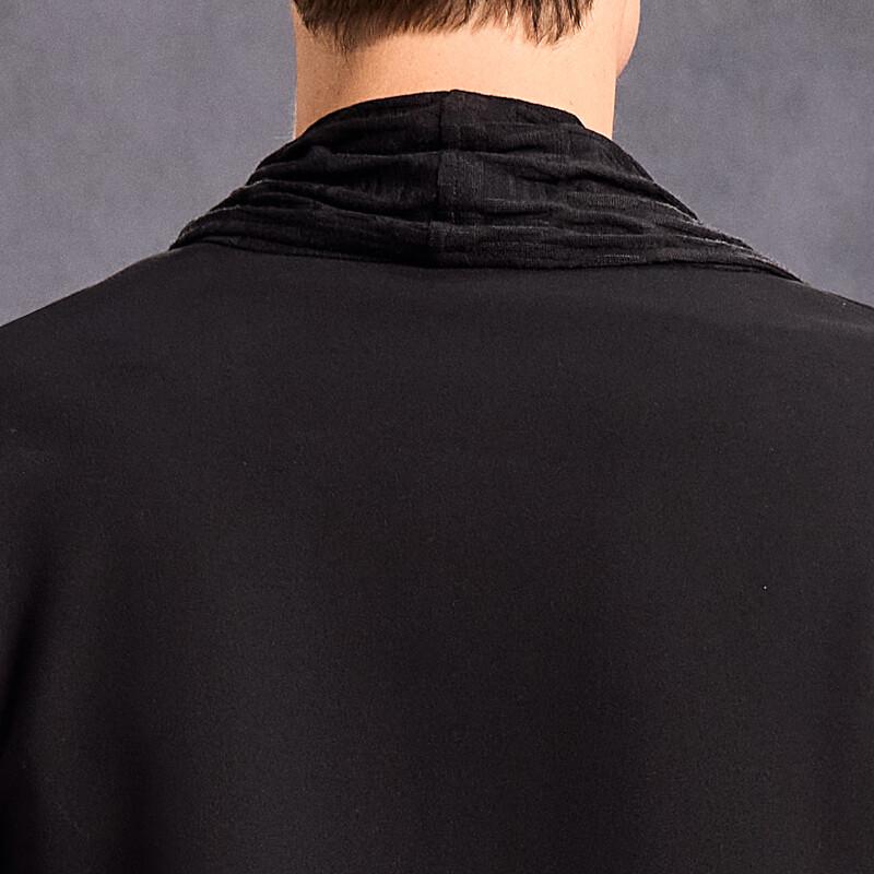 Men's Light Luxury Jacquard Scarf Collar Thin Knit Cardigan Jacket